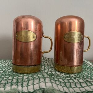 Copper Salt and Pepper Shakers